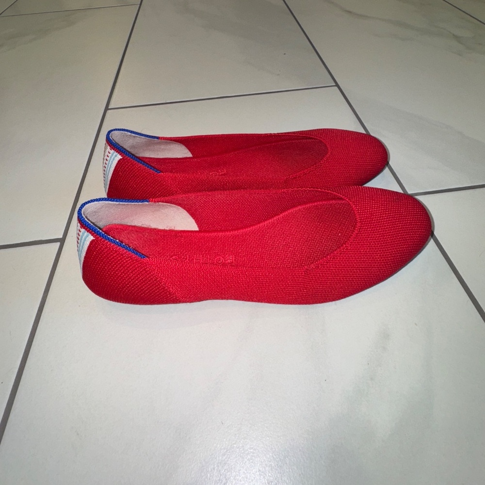 Rothy’s The Square Women's Shoe – Cardinal Red – Size 7.5 - Picture 2 of 5